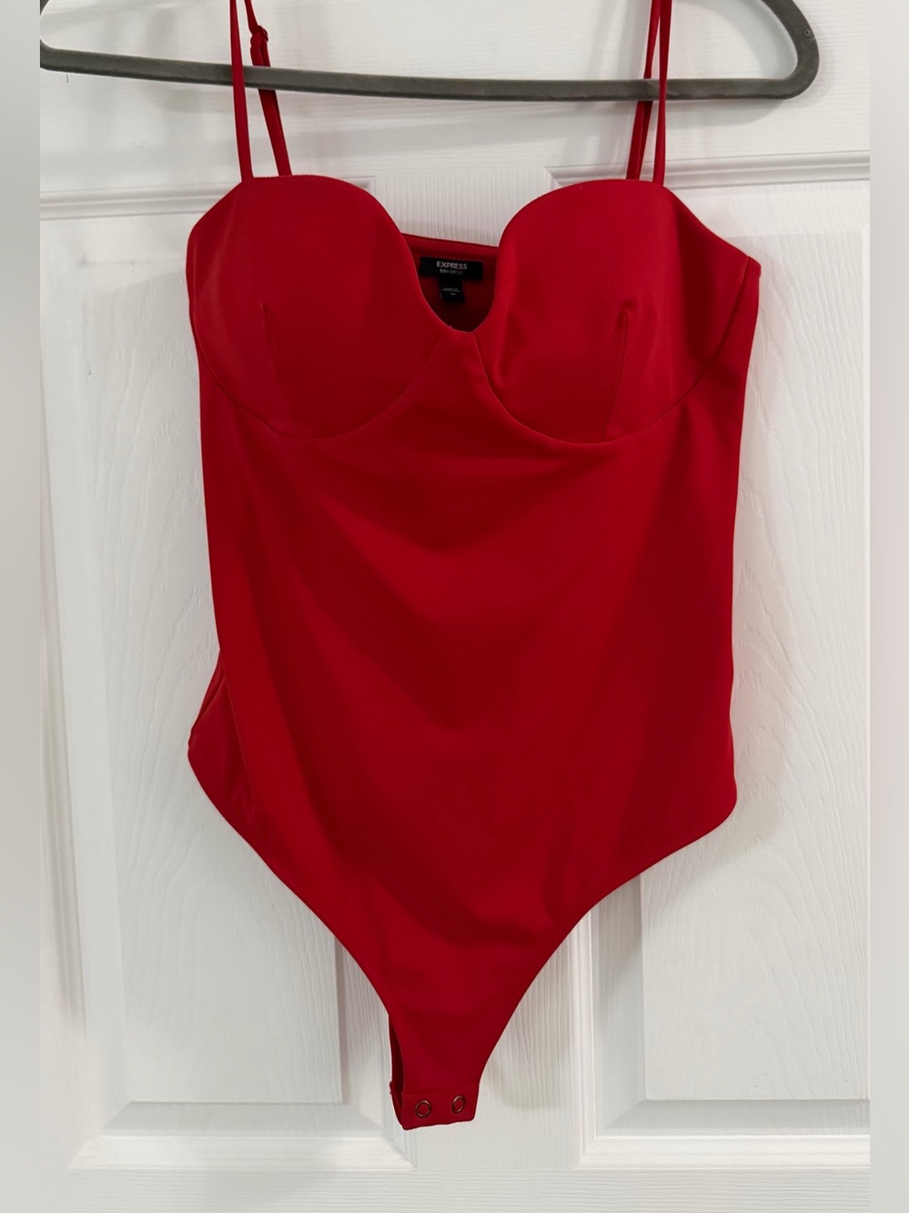 Express Red One-Piece Bodysuit